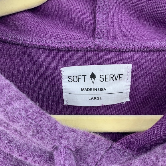 Soft Serve Purple Hoodie Sz Large - Picture 6 of 8